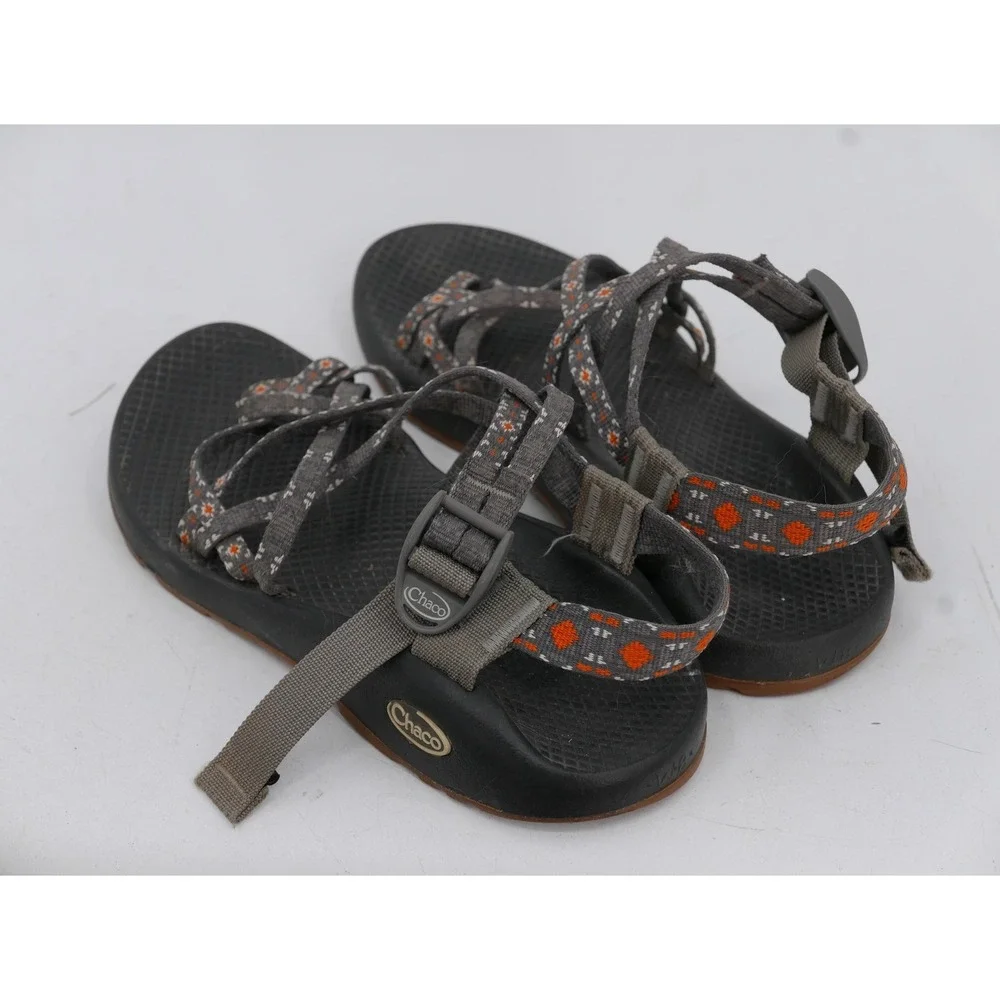Chaco ZX2 Floral Sandals Gray Strappy Adjustable Hiking Womens Size 8 EU 38.5